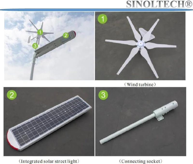 40W Hybrid Wind and Solar Powered LED Street Light (SNH-040)