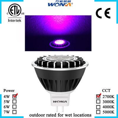 Gu 5.3 MR16 Violet LED Light Bulb for Damp Location