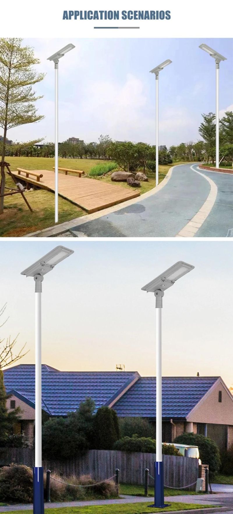 Radar Sensor Solar Street Light High Quality Light Control Integrated 60W 80W 100W 150W 180W Solar Street Light