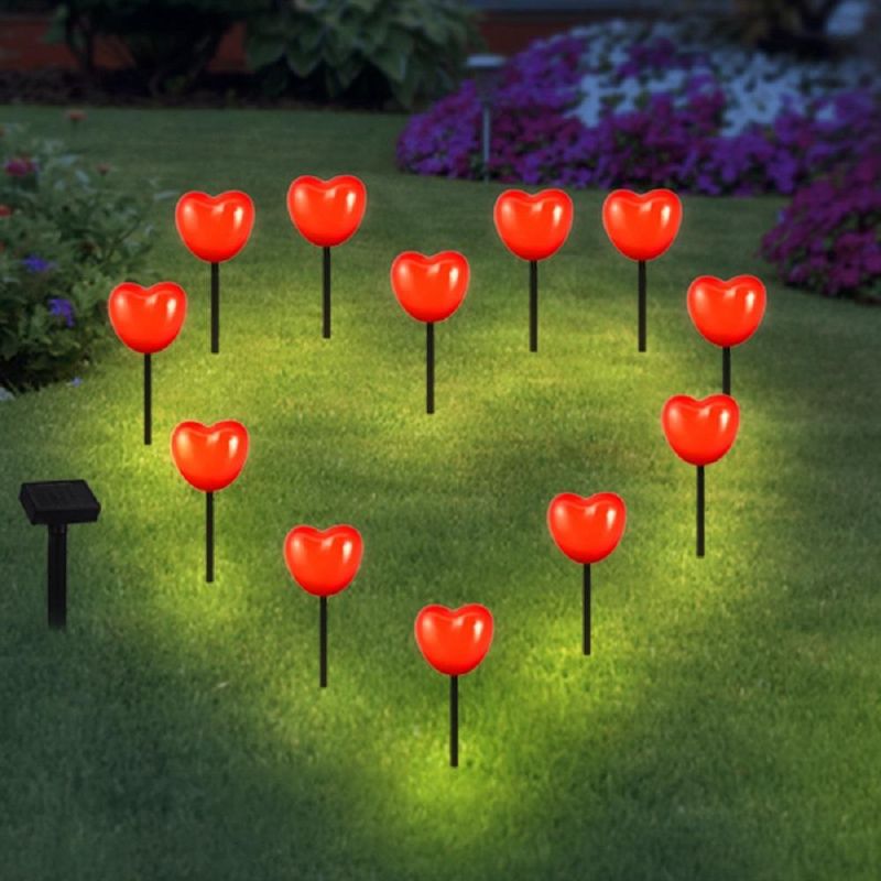 Outdoor Stakes Valentine′s Day Theme Solar Garden Lights LED Lawn Plug Lights Decorations Wyz18472