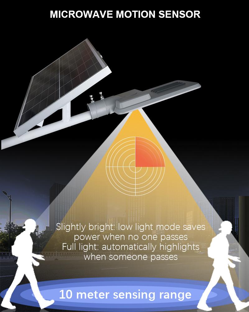 Smart Motion Sensor Outdoor Waterproof IP65 Integrated All in One LED Solar Street Light