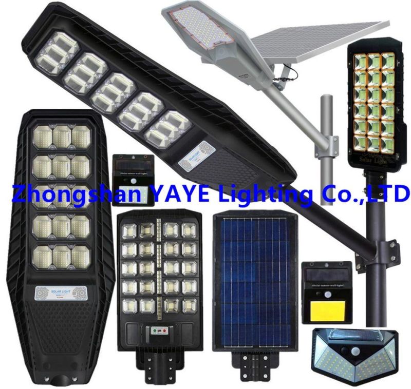 Yaye 18 Factory Price Hot Sell Waterproof IP66 All in One Solar Garden Light 120W Solar Street Light Waterproof/Remote Controller/Radar Sensor/1000PCS Stock