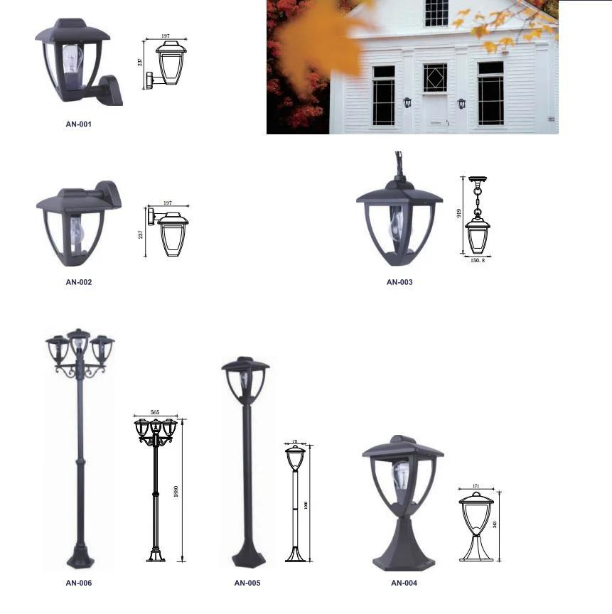 Classic Style Garden Hanging Lamp, Outdoor Waterproof Hanging Lamp Aluminum Dia Casting Garden Light IP65 E27, Max. 60W