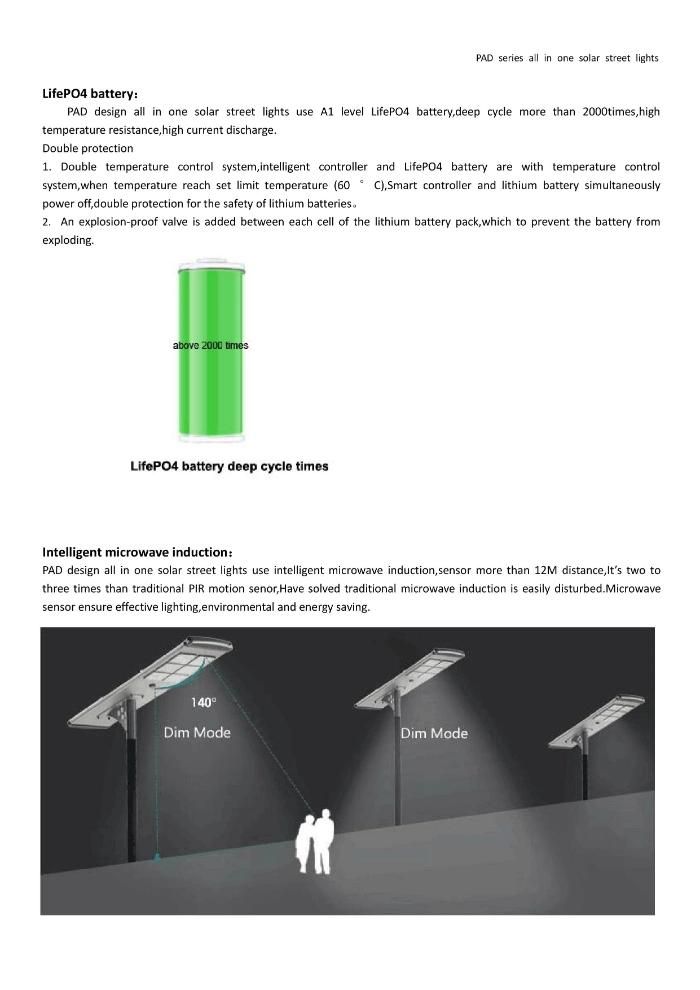 Waterproof All in One Integrated 100W LED Solar Street Light