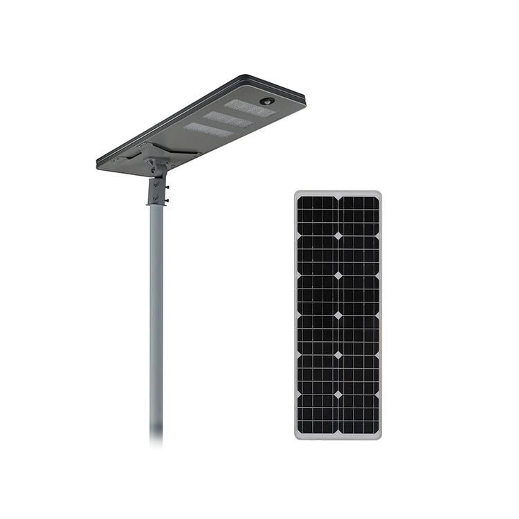 High Efficiency 50W 8000lm Solar LED Lamp with PIR and Mono Panel