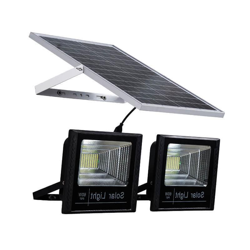 2020 New Design Aluminum Waterproof IP65 15W 25W 100W Flood Light Solar Cell Outdoor Garden Lamp Lightings Lamps LED Light Street Pole Lamp Sensor Products