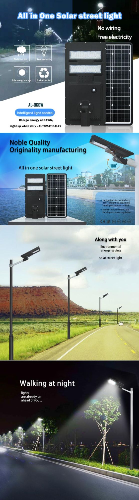 Best Price Integrated Solar LED Street Light 60W