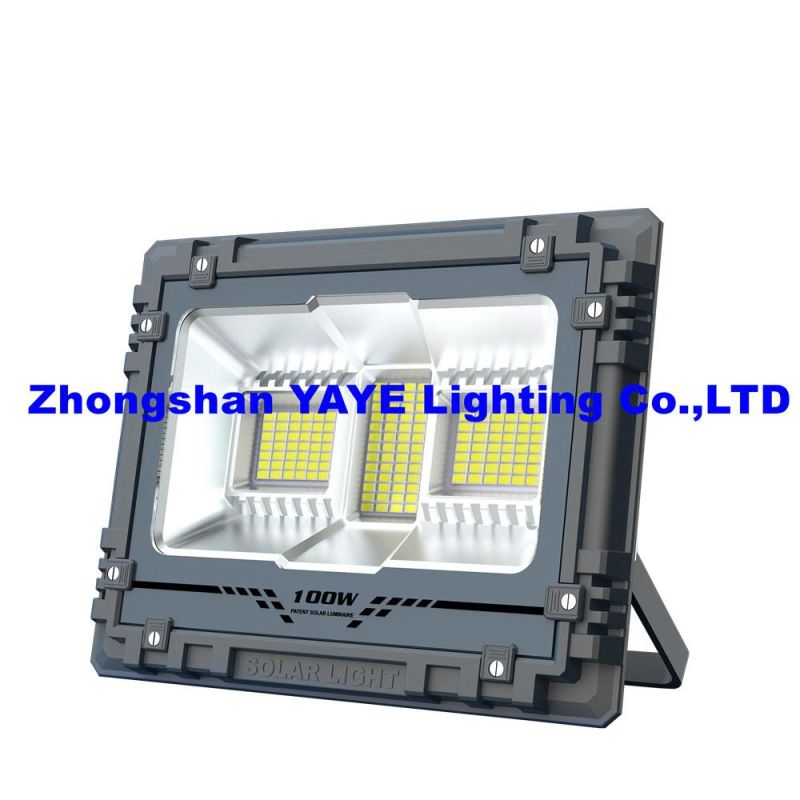 Yaye Hottest Sell USD17.5/PC 60W Solar Flood Light Solar LED Luminaires with Available Watt: 60W/100W/200W/300W/500W/800W / Stock 1000PCS Each Watt