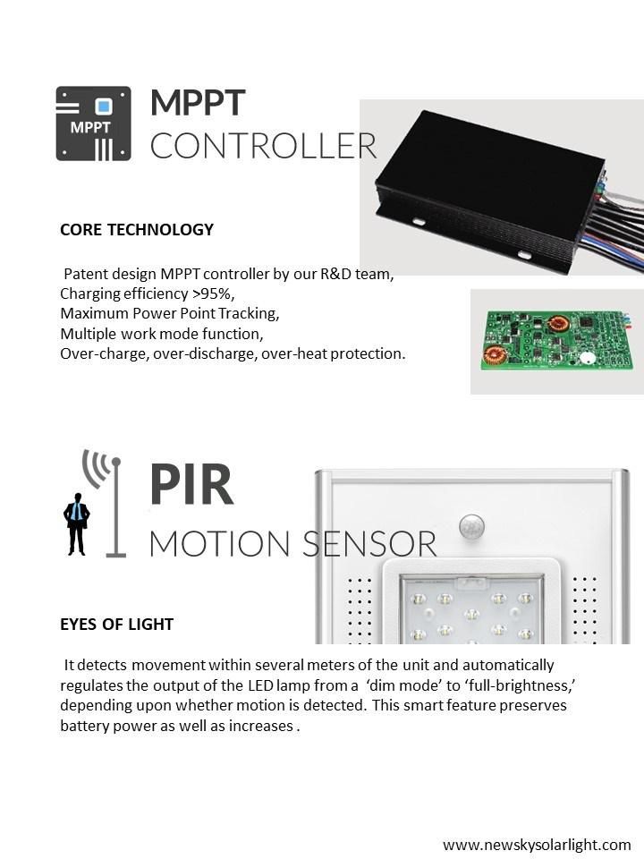 Outdoor Motion Sensor China 60W LED Integrated All in One Solar Street Light