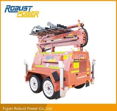 Four Folded Hydraulic Heavy Duty Mobile DC LED Light Tower