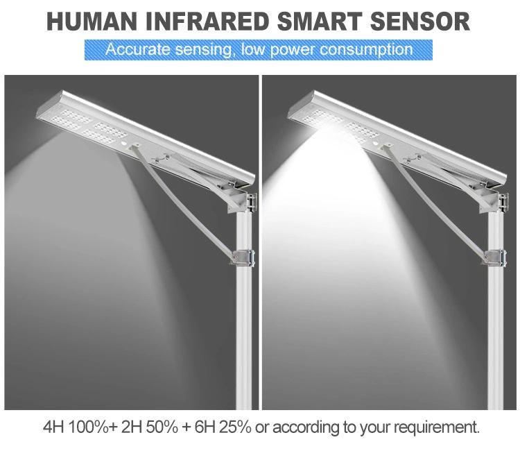 Mono Solar Panel LiFePO4 Battery Integrated 60W LED Street Light