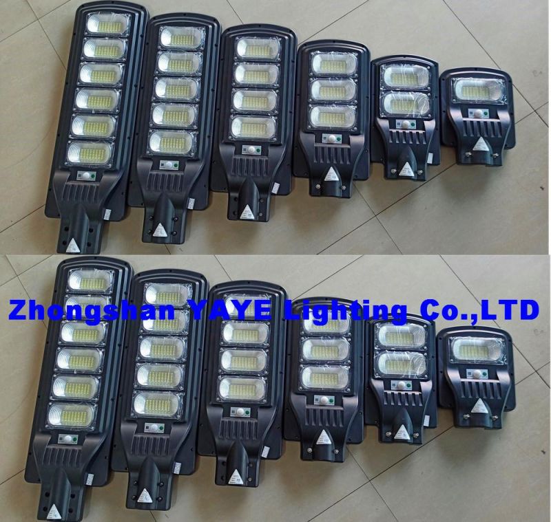 Yaye 2021 Hot Sell 50W/100W/150W/200W/250W/300W Outdoor All in One IP65 Road Integrated Solar LED Street Light