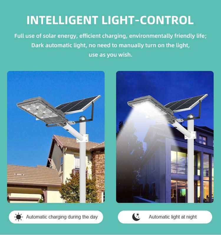 Most Performance Motion Sensor Solar LED Flood Light 60W Outdoor Street Lamp Pole Light