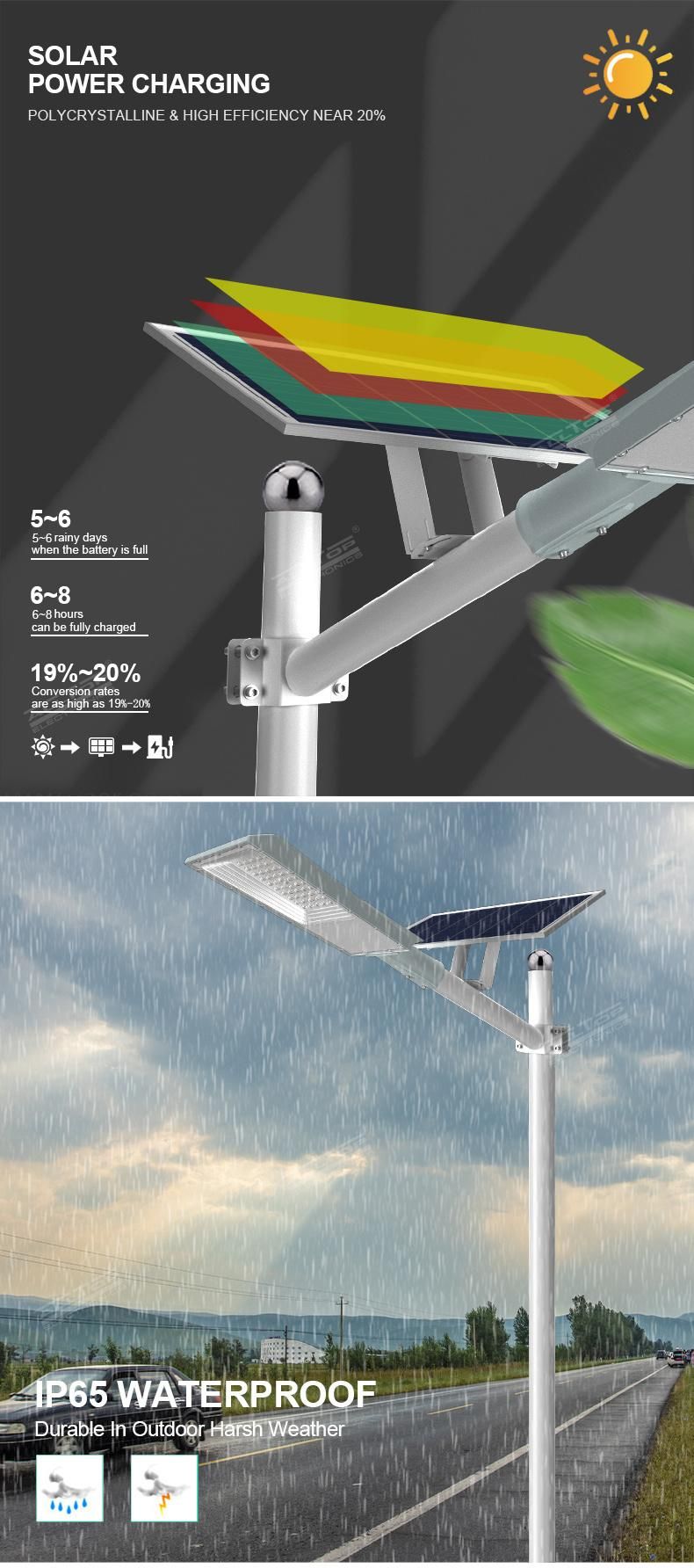 Alltop High Brightness Aluminum Lamp 100W 200W IP65 Waterproof Highway Outdoor LED Solar Streetlight