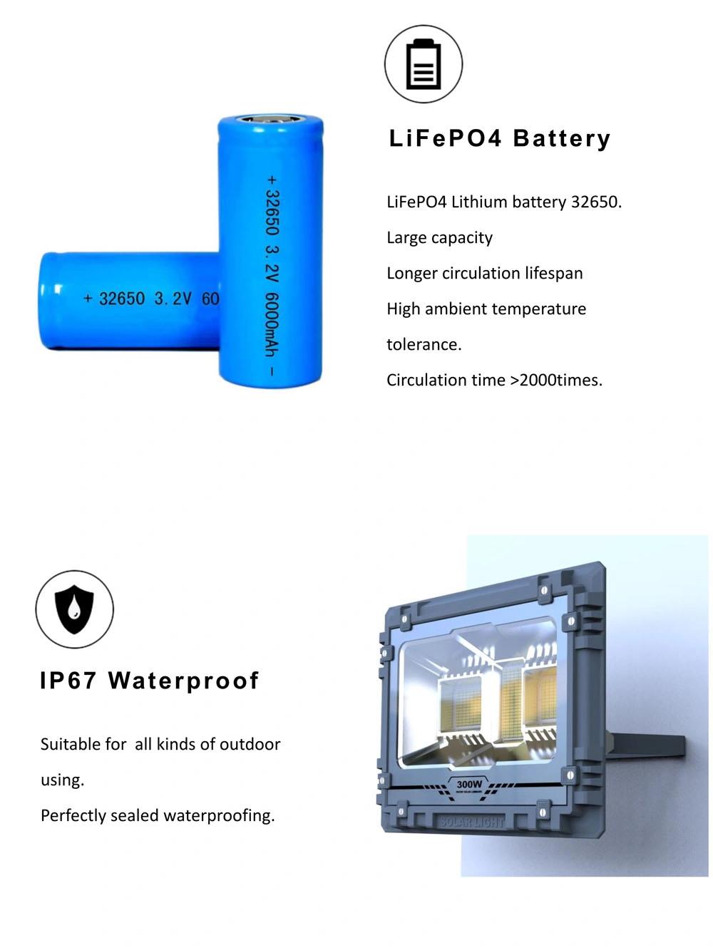 Estate Security Die-Casting Solar Flood Light with Remote Control