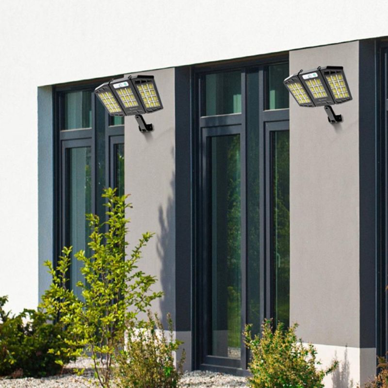80W Solar Street Lights Outdoor Lamp, 84 LEDs 1500lm IP67 Light with Anti Broken Remote Control Mounting Bracket, Dusk to Dawn Security LED Flood Light