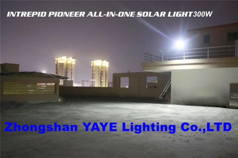 Yaye 2022 Hottest Sell USD29.25/PC for 300W Prices of All in One Solar LED Street Road Light with 1000PCS Stock / Radar Sensor/Remote Controller/100W/200W/300W