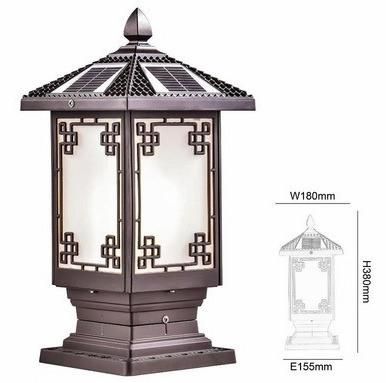 New Chinese Style Outdoor Villa Courtyard Doorpost Wall Garden Lamp