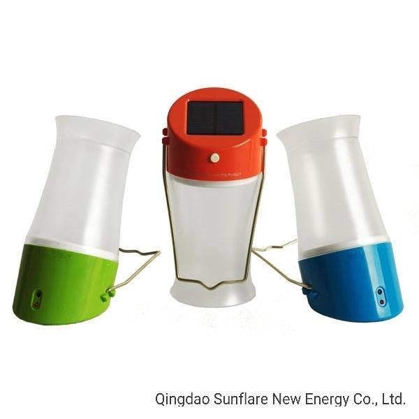 Popular Solar Light/Lantern/Lamp with 400mAh LiFePO4 Battery for Reading/Camping