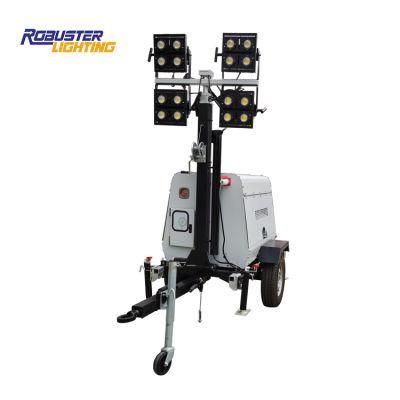 5kw Diesel Engine 9m High Telescopic Mast Light Tower