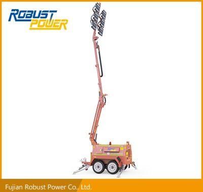 Four Folded Heavy Duty Hydraulic DC LED Lighting Tower