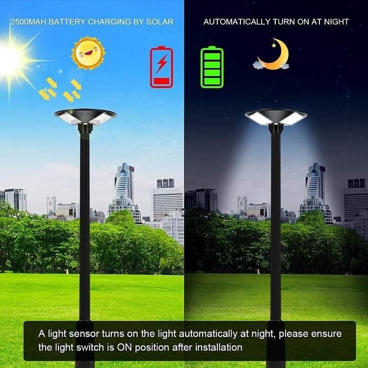 Sensor Motion LED Security Sunflower Garden UFO Solar Light All in One Energy Saving UFO Integrated Solar Street Garden Light