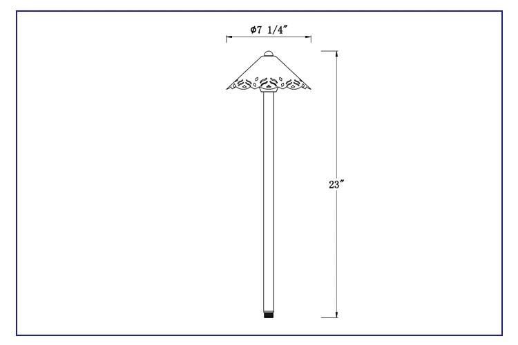 Lt2406 Low Voltage Landscape Lighting Solid Brass Outdoor Pathway Light G4 LED for Yard Walkway Lawn-Antique Bronze Clear