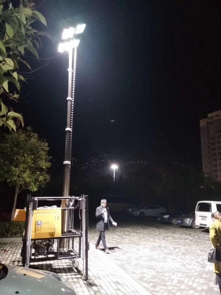 Portable High-Power Outdoor Lighting for a Long Time Construction Generator Light Tower