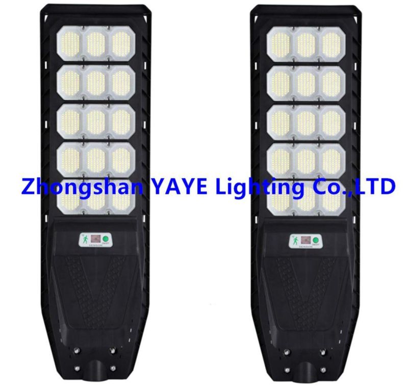 Yaye 2022 Hottest Sell 300W/400W/500W Outdoor IP67 LED Solar Street Road Wall Garden Light with 1000PCS Stock/Remote Controller/Radar Sensor/ 3 Years Warranty