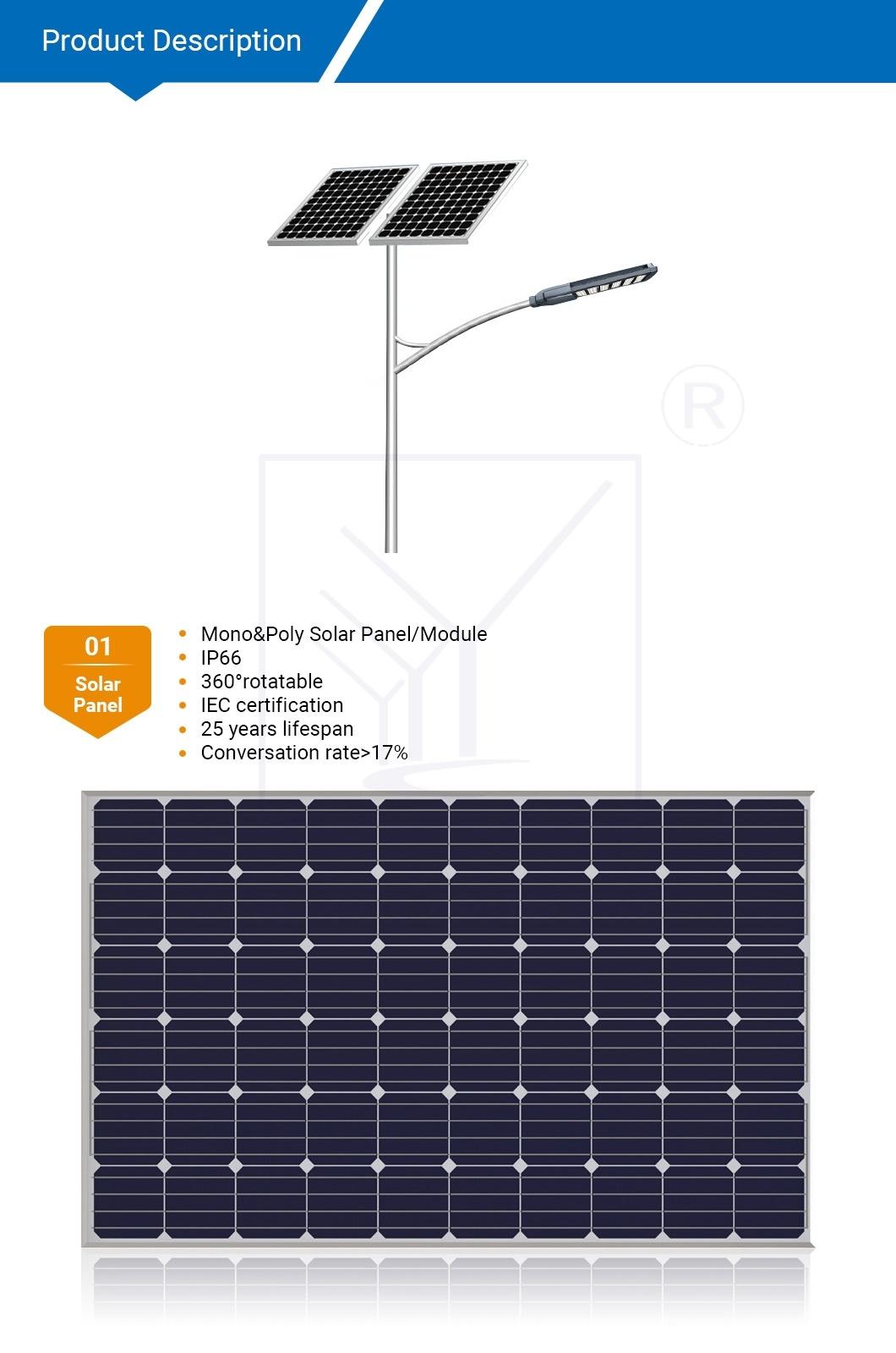 30/40/50/60/70/100W 12m Steel Pole LED Solar Street Light (BDLed015)