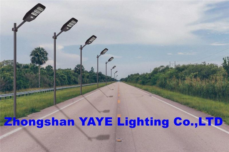 Yaye 2021 Hottest Sell Low Price Integrated Solar Sensor Street Light 100W 200W 300W All in One Solar Garden Light with Remote Control & Stock 500CS Each Watt