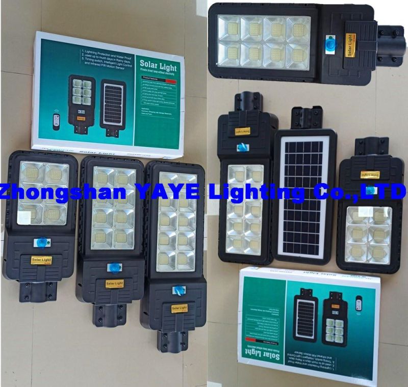 Yaye 2021 Hottest Sell 50W/100W/150W/200W/300W/400W Affordable Integrated Outdoor All in One Solar Street Road Garden Lamp with 500PCS Stock Each Watt