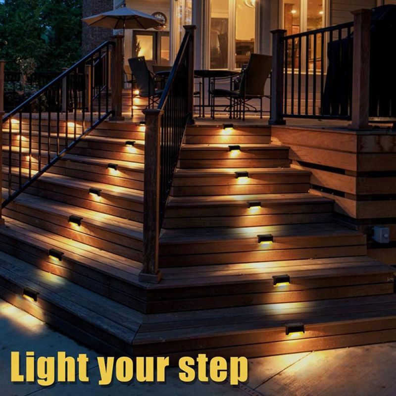 Solar Lights Solar Step Lights Outdoor Waterproof LED Solar Power Garden Light Lamp Decoration for Patio Stair Garden Yard Fence