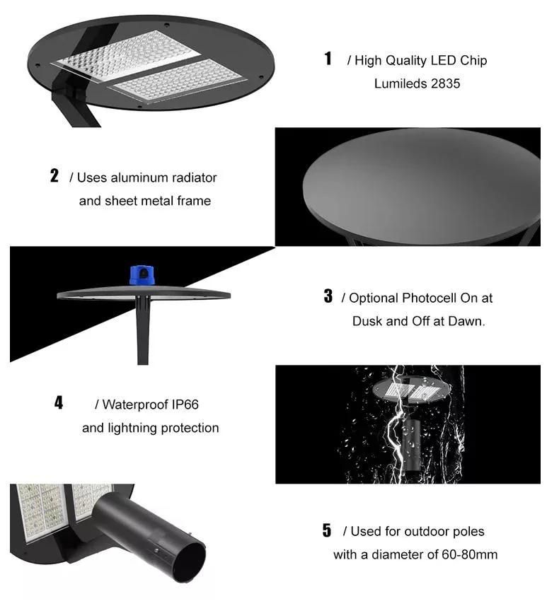 Outdoor Lighting Tempered Glass 60W LED Garden Light LED Pole Light