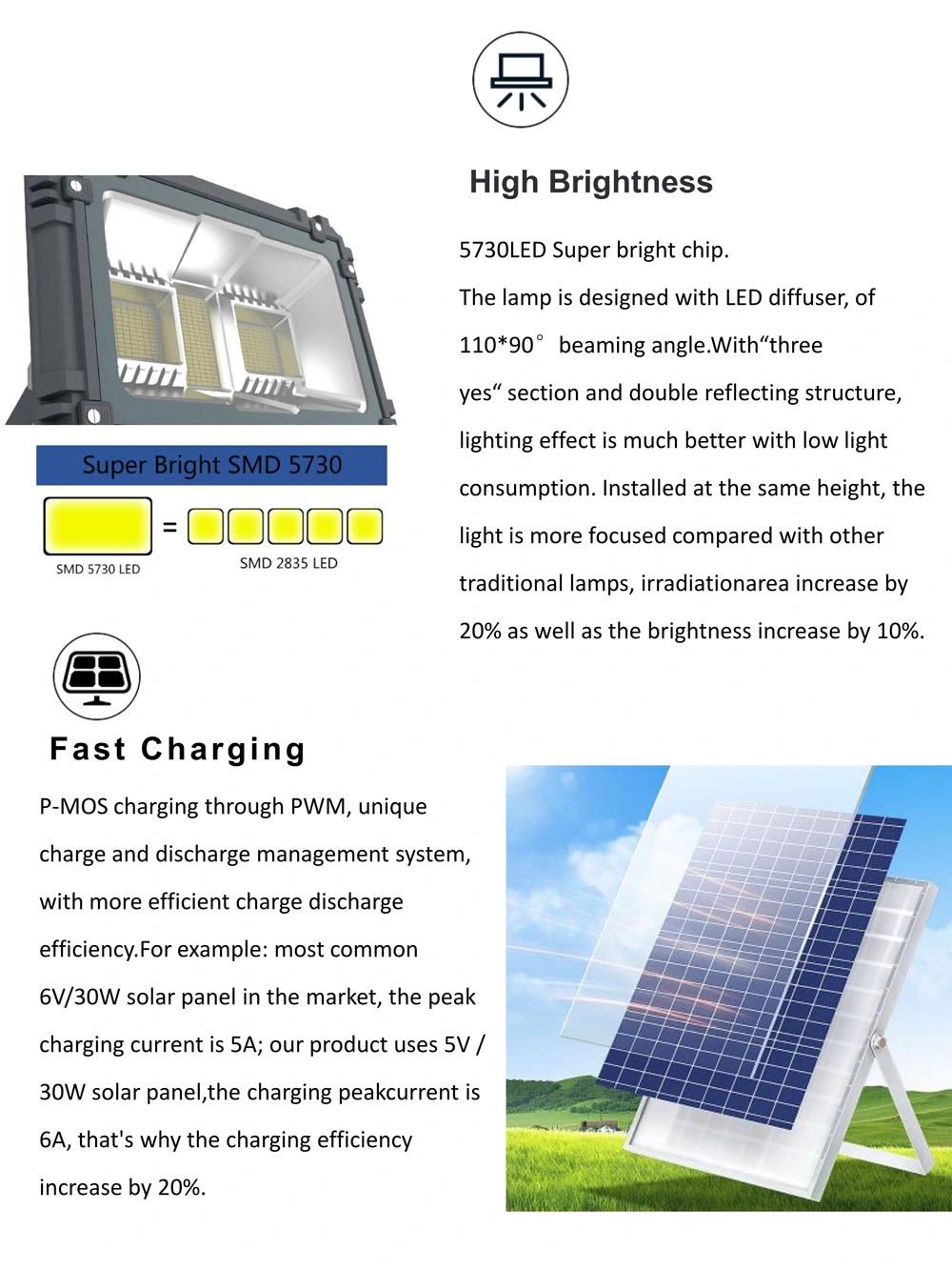 Estate Security Die-Casting Solar Flood Light with Remote Control