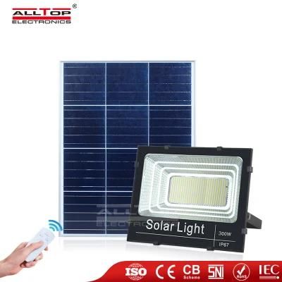 Alltop Factory Wholesale IP65 Waterproof Aluminum 25 40 60 100 200 300 Watt Outdoor Hotel Solar LED Flood Light