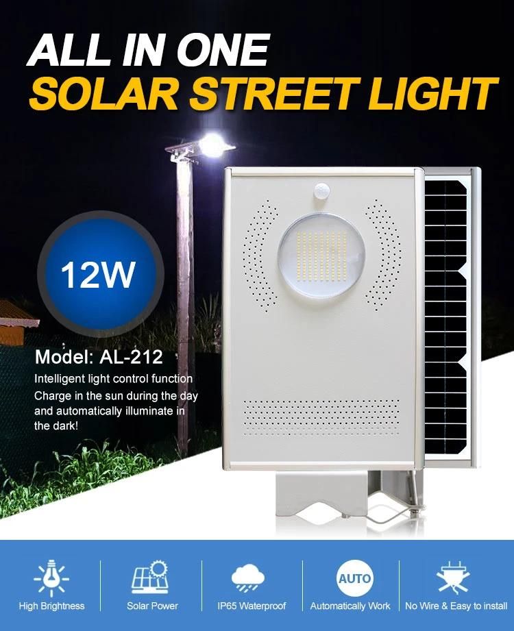 6500K Color Temperature Home Outdoor 12W LED Chips Solar Light