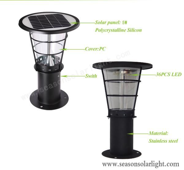 High Lumen LED Lighting Lamp Customized Height Outdoor Solar LED Garden Lamp for Walkway Lighting