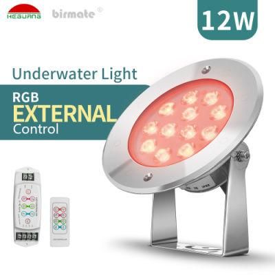 12W 24V External Control 316L Stainless Steel LED Underwater The Garden Pool Light