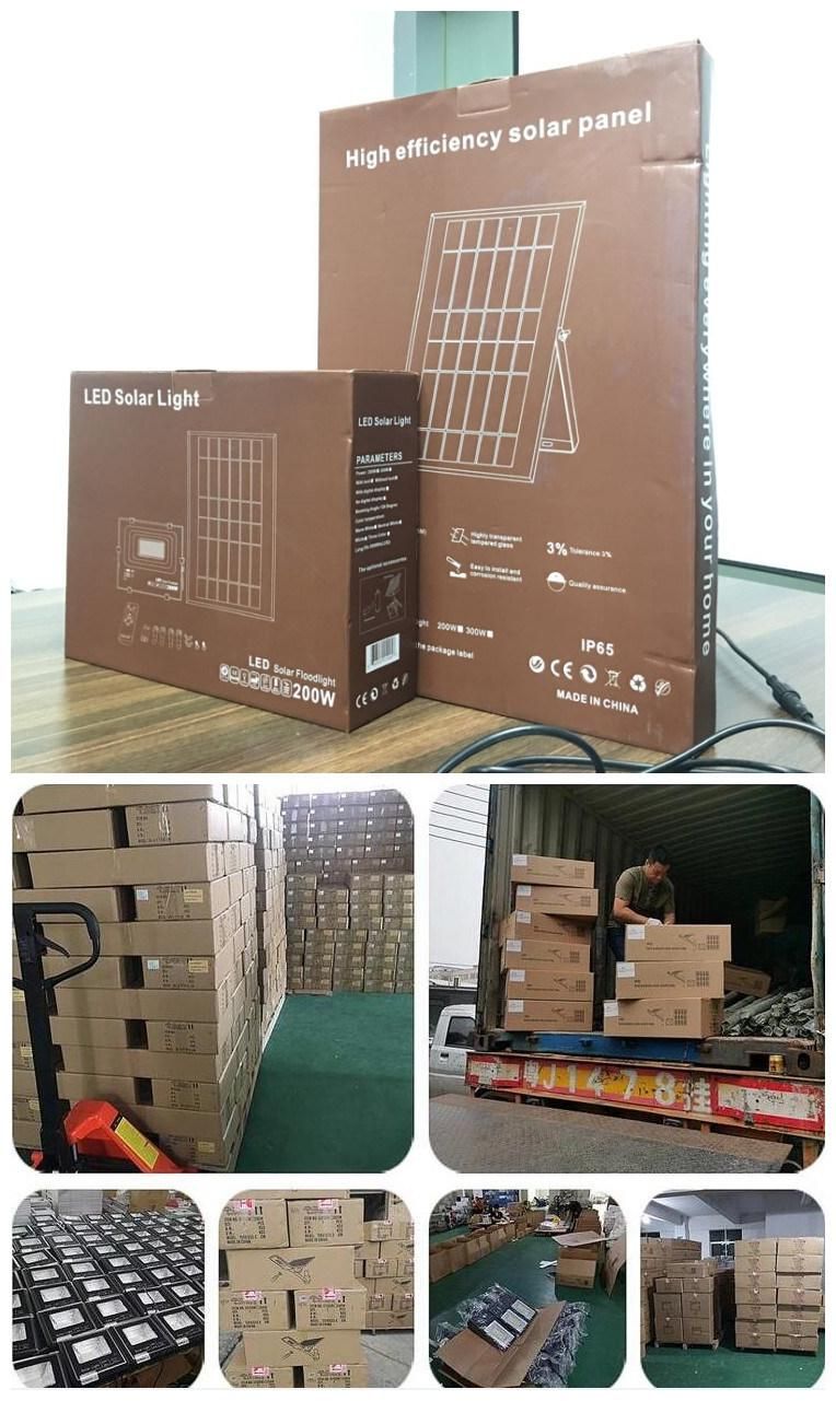 Wholesale Outdoor LED Flood Solar Lighting with Poly Silicon Solar Panel 100W 200W 300W 400W