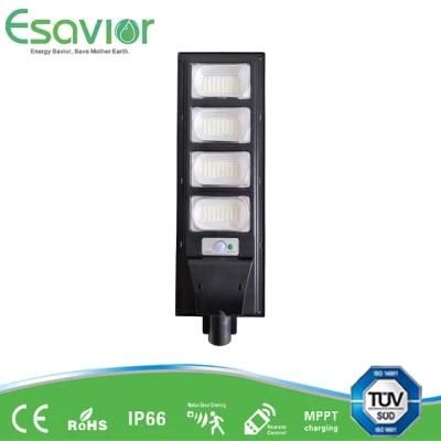 Professional Manufacturer 120W All in One Integrated Motion Sensor LED Solar Street Garden Light for Residential with IP67 Ik10 CE RoHS