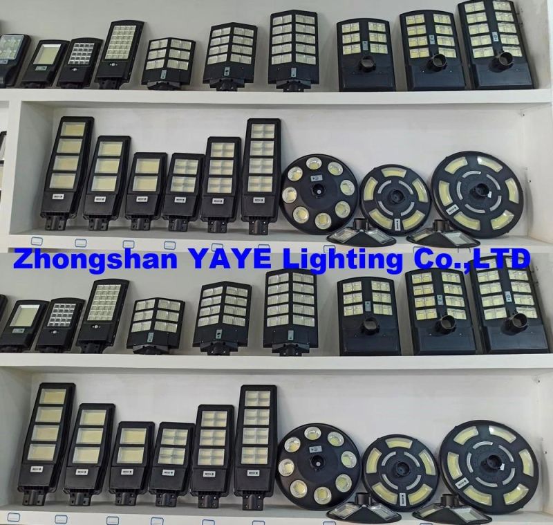 Yaye 2021 Hot Sell 120W All in One Solar LED Street Road Garden Lamp with Remote Controller 1000PCS Stock/Radar Sensor/Remote Controller/ 3 Years Warranty