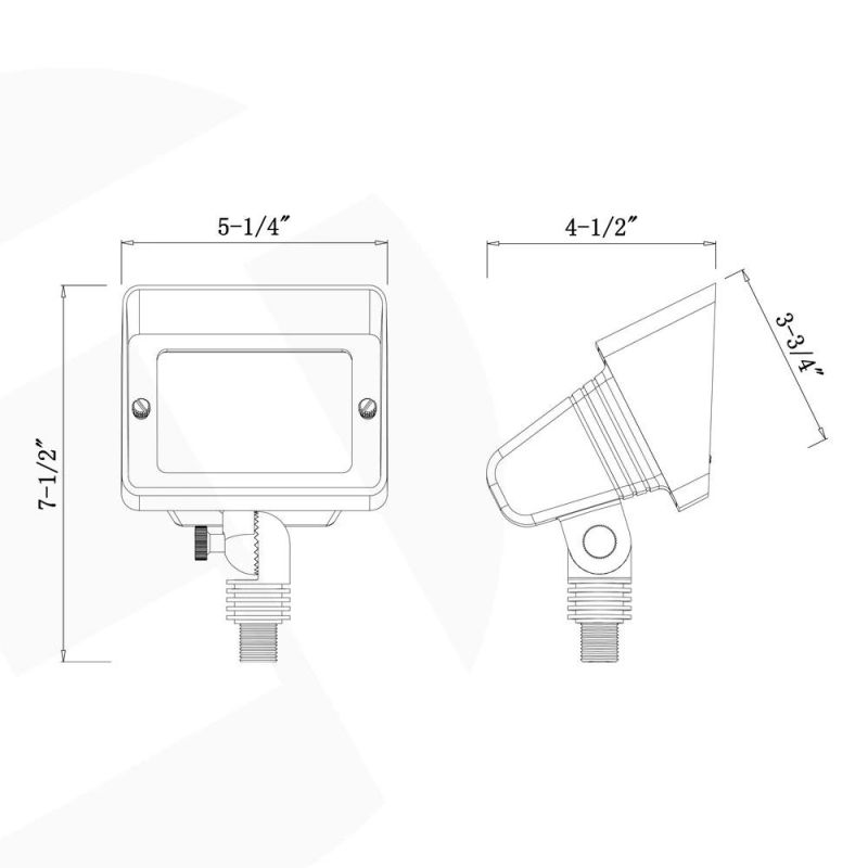 Lt2302 Quadrate One Light G4/MR16 9-24V AC/DC Brass Durable Outdoor Landscape Wall Washer Security Lighting in Bronze