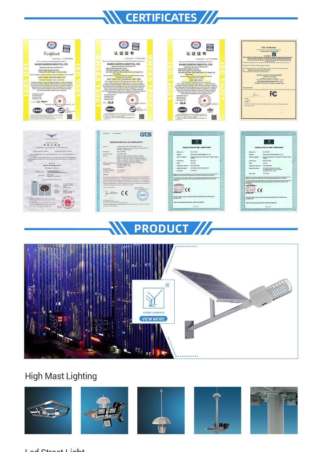 Outdoor Waterproof IP66 Best Prices of 9m 70W Solar Street Light