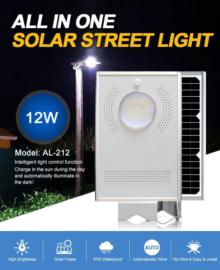 120 Degree Lighting Angle 12W China Solar LED Street Light