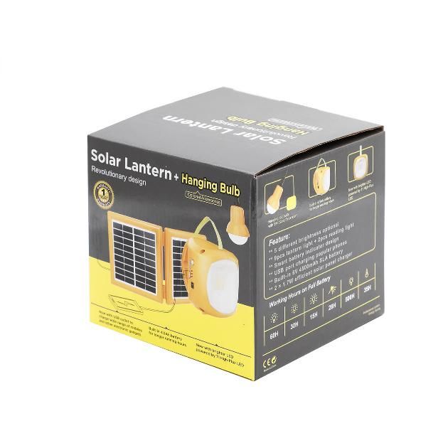 2021 Popular CE/RoHS Certificate Solar LED Lamp Solar Lantern Solar Light with AC Adaptor/1PC LED Bulb/Mobile Phone Charging Cables