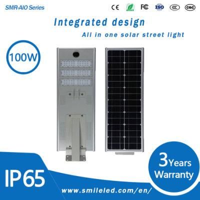 New Model Integrated 100W Solar Street Light All in One Solar Street Light