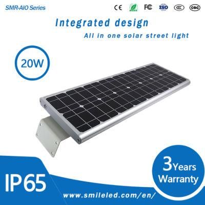 Energy Saving All in One LED Solar Street Light 20W