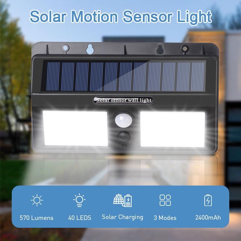 Simva 40 LED Wireless Waterproof Motion Sensor Outdoor Solar Light for Garden