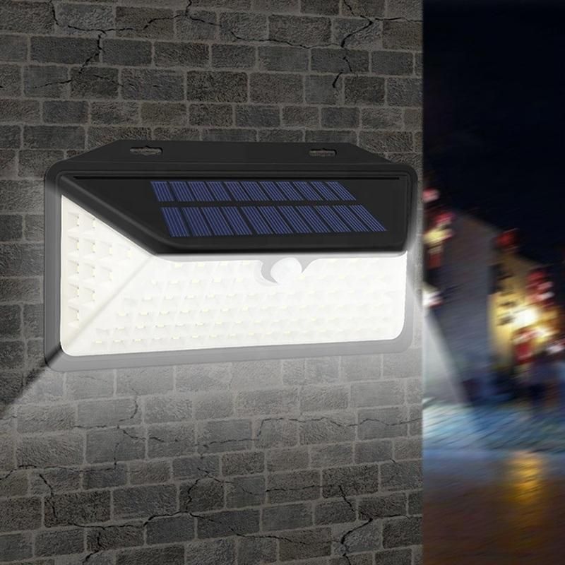 3 Sides 102LEDs Solar Wall Lamp Outdoor Decorative Security Solar Motion Sensor Wall Light